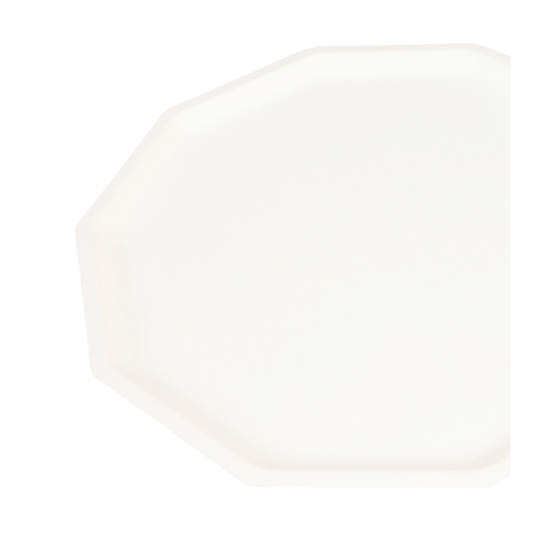 Cream Decagon Compostable Dinner Plates