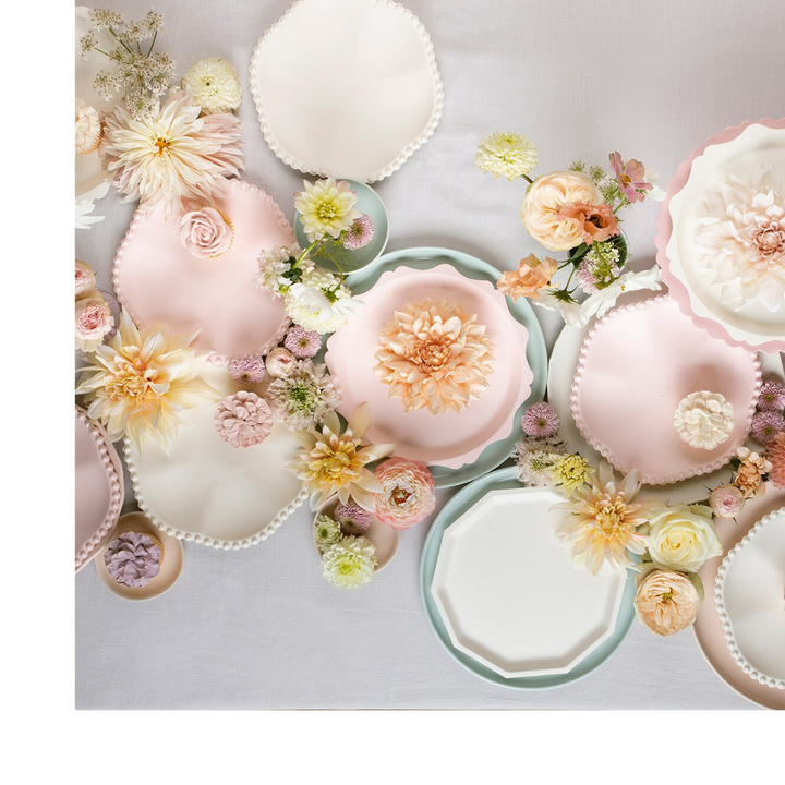 Cream Decagon Compostable Dinner Plates