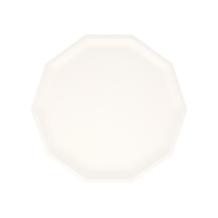 Cream Decagon Compostable Plates - 2 Sizes