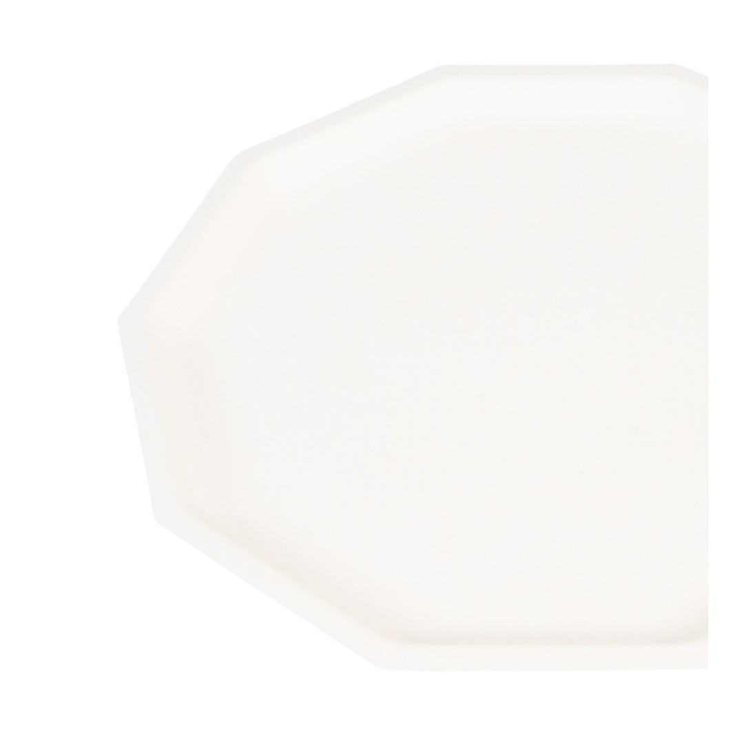 Cream Decagon Compostable Side Plates 