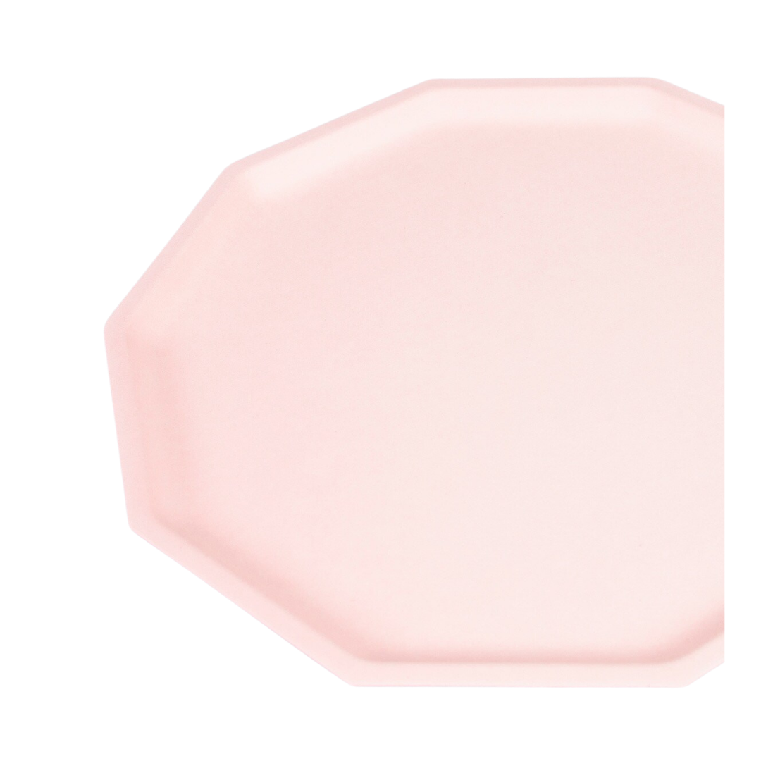 Pink Decagon Compostable Dinner Plates 