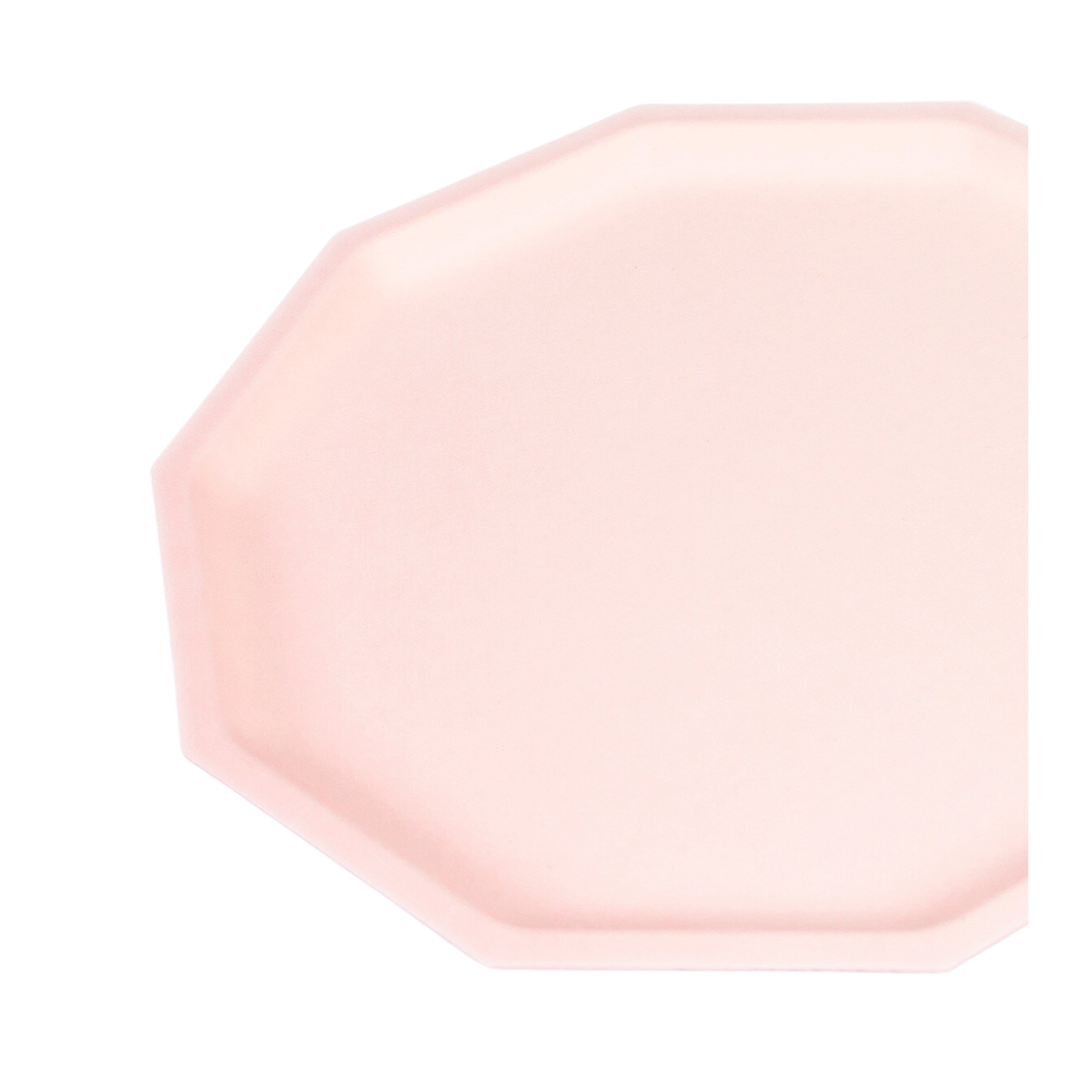Pink Decagon Compostable Side Plates