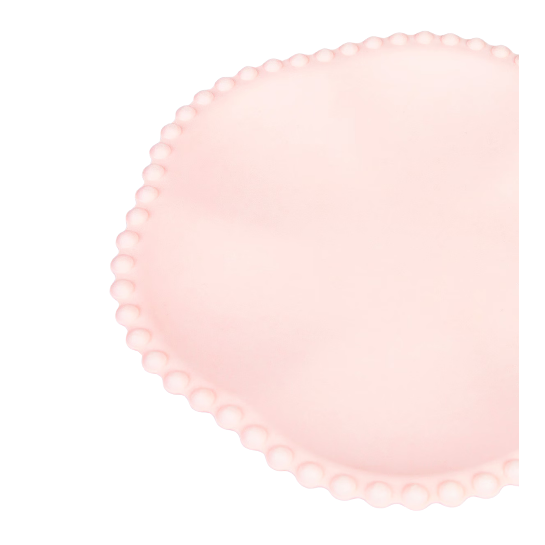 Pink Dot Edged Flower Compostable Side Plates 
