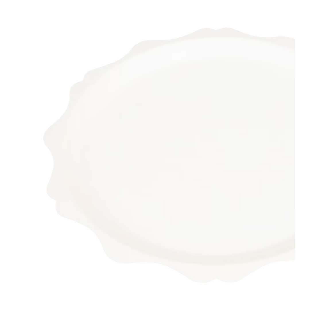 Cream Decorative Edge Compostable Dinner Plates