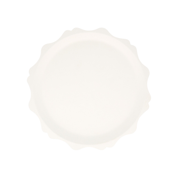 Cream Decorative Edge Compostable Side Plates