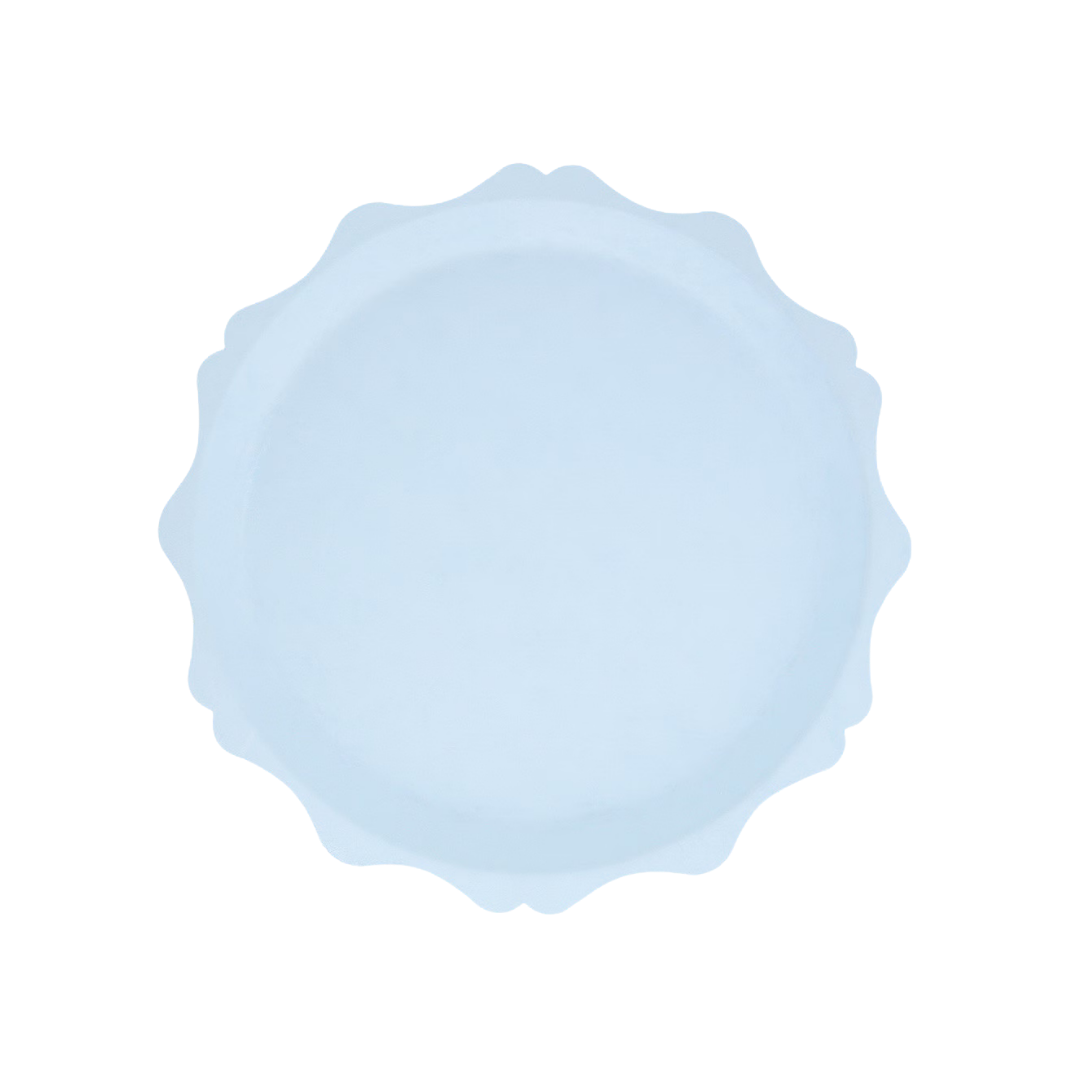 Blue Decorative Edge Compostable Plates - 2 Sizes