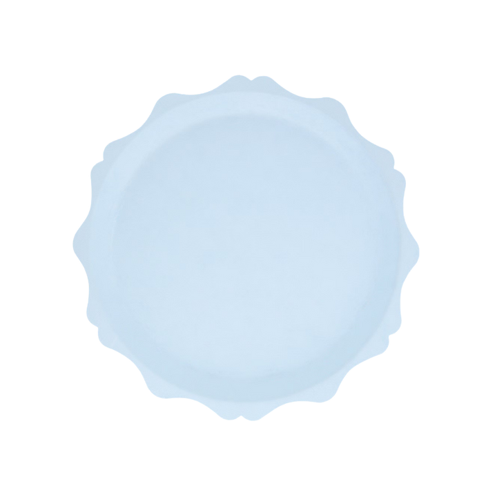 Blue Decorative Edge Compostable Plates - 2 Sizes