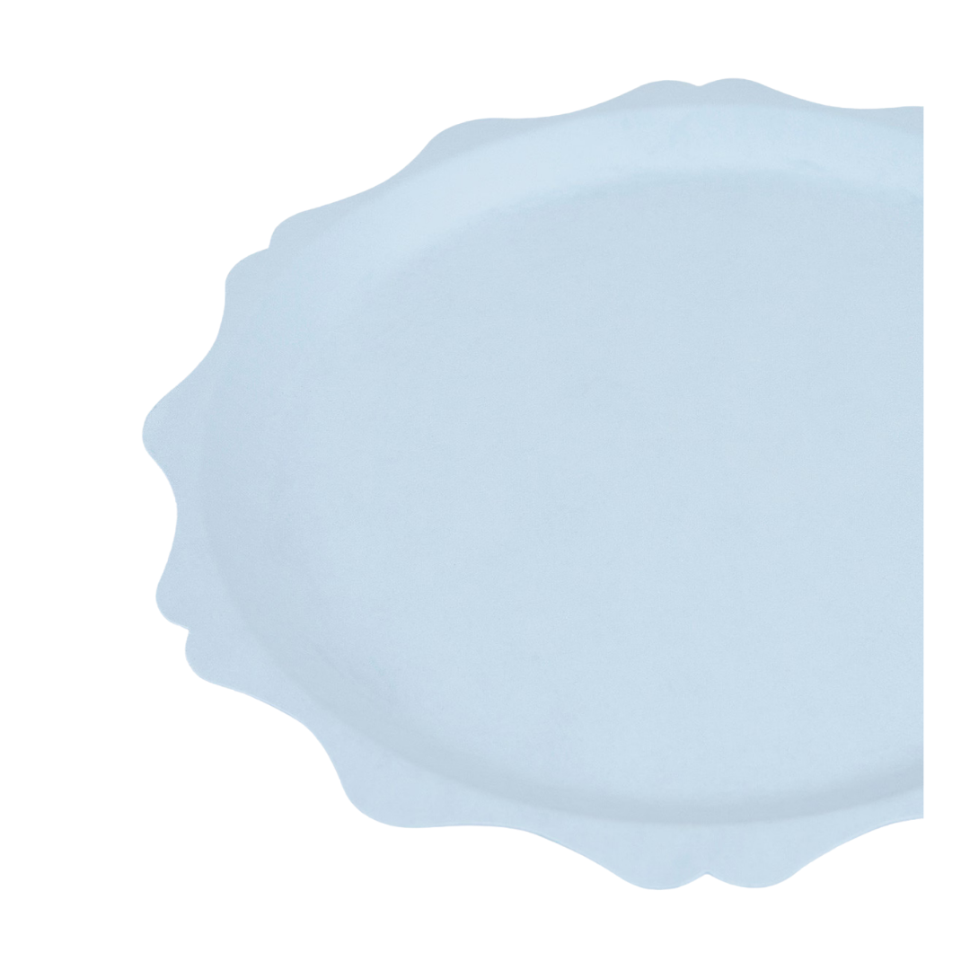Blue Decorative Edge Compostable Side Plates 