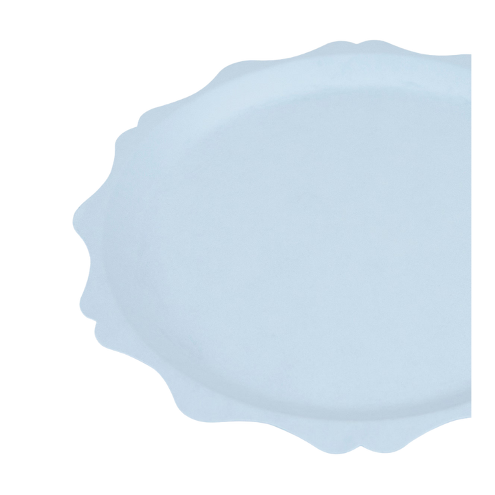 Blue Decorative Edge Compostable Side Plates 