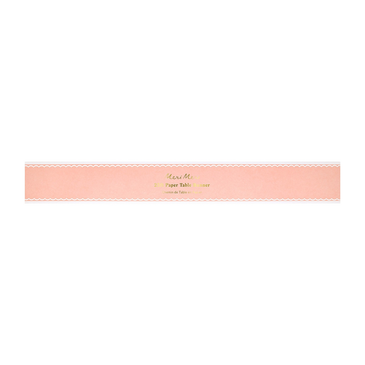 Pink Scalloped Edge Table Runner
