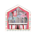 Pink and red Nutcracker cupcake kit with ballerina and soldier toppers Christmas theme from Parte Haus party supply store in Bethesda Maryland