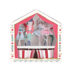 Pink and red Nutcracker cupcake kit with ballerina and soldier toppers Christmas theme from Parte Haus party supply store in Bethesda Maryland