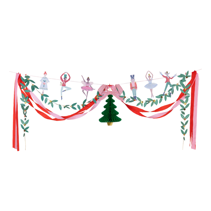 Pink and Red Nutcracker Ballet Garland Set