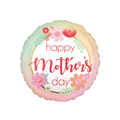 Ombre foil balloon with colorful flowers Happy Mother's Day theme from Parte Haus party supply store in Bethesda Maryland