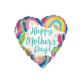 Rainbow heart foil balloon with Happy Mothers Day text for Mother’s Day from Parte Haus party supply store in Bethesda MD