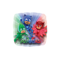 Colorful PJ Masks jumbo balloon with cartoon superheroes kids birthday theme from Parte Haus party supply store in Bethesda MD