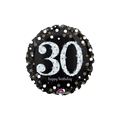 Black gold jumbo 30 balloon with stars for birthday from Parte Haus party supply store in Bethesda Maryland