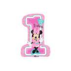 Pink Minnie Mouse first birthday balloon with large number one theme from Parte Haus party supply store in Bethesda MD