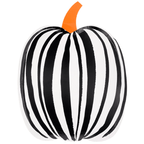 Black and white striped pumpkin balloon Halloween decoration from Parte Haus party supply store in Bethesda MD