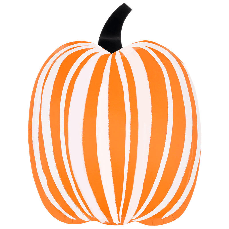 Orange and white striped pumpkin balloon for Halloween from Parte Haus party supply store in Bethesda MD
