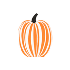 orange and white pumpkin shaped napkin Halloween decor from Parte Haus party supply store in Bethesda Maryland