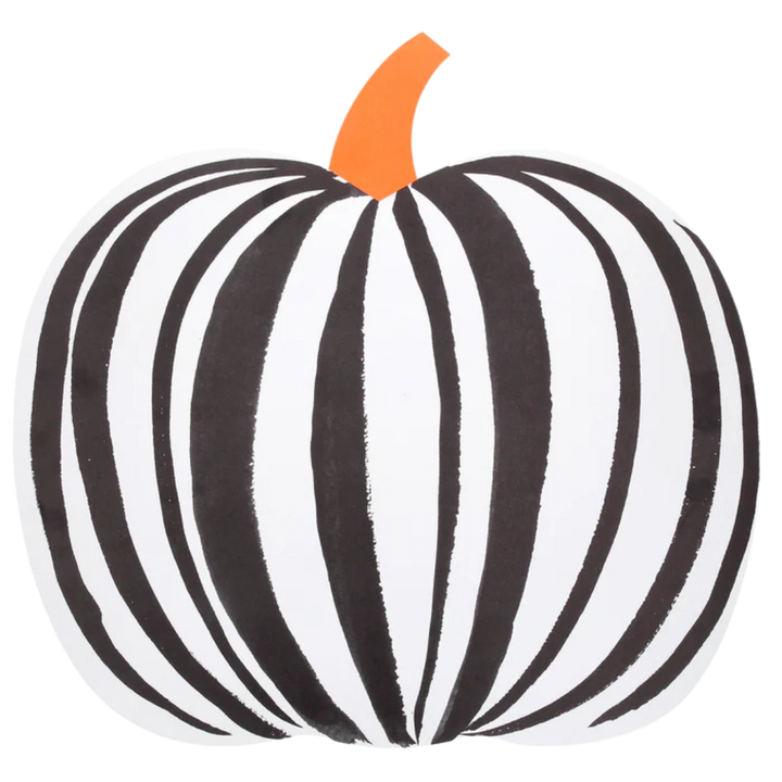 Orange and Black Stripe Pumpkin Paper Placemats - 12 ct