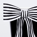 Black and white striped bow cup for birthday celebration from Parte Haus party supply store in Bethesda MD