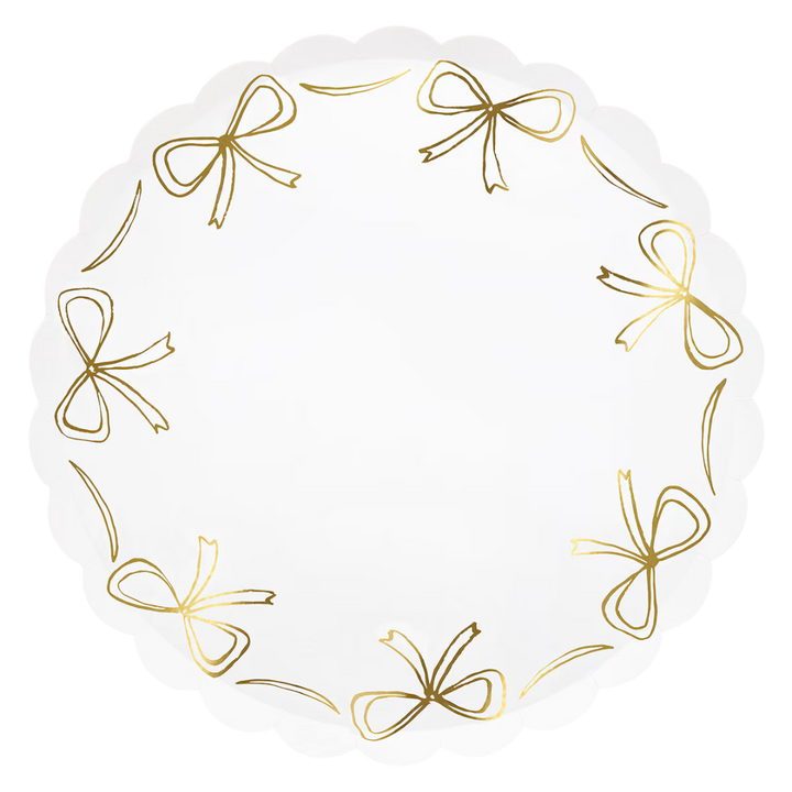 Gold Bow Dinner Plates