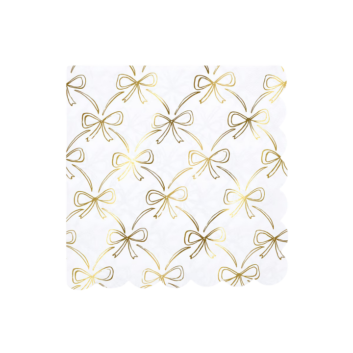 Gold Bow Large Napkins