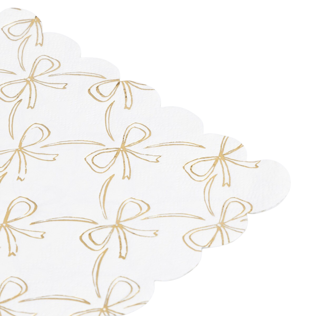 Gold Bow Large Napkins