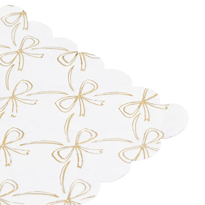 Gold Bow Large Napkins