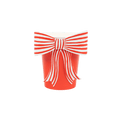 Red paper cup with striped bow for birthday from Parte Haus party supply store in Bethesda MD