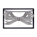 Black and white striped bow garland for celebration from Parte Haus party supply store in Bethesda Maryland