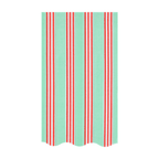 Mint and red striped napkin with scalloped edge for birthday from Parte Haus party supply store in Bethesda MD