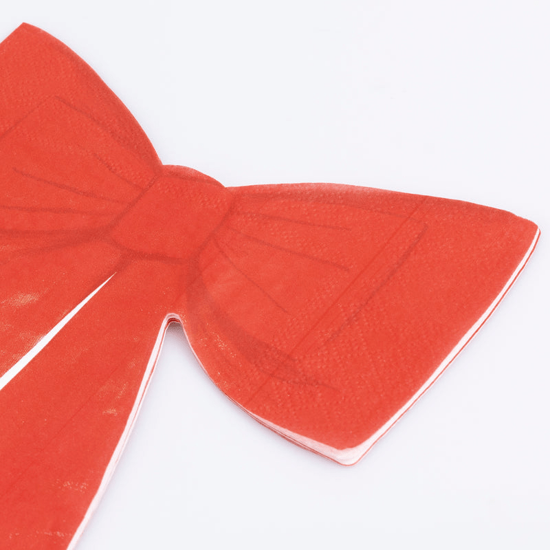 Red bow tie napkin festive decor from Parte Haus party supply store in Bethesda Maryland