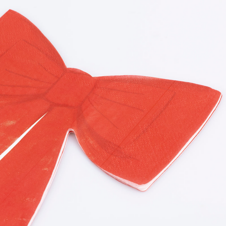 Red Bow Dinner Napkins