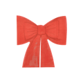 Red bow decorative napkin with ribbon details Christmas holiday theme from Parte Haus party supply store in Bethesda Maryland