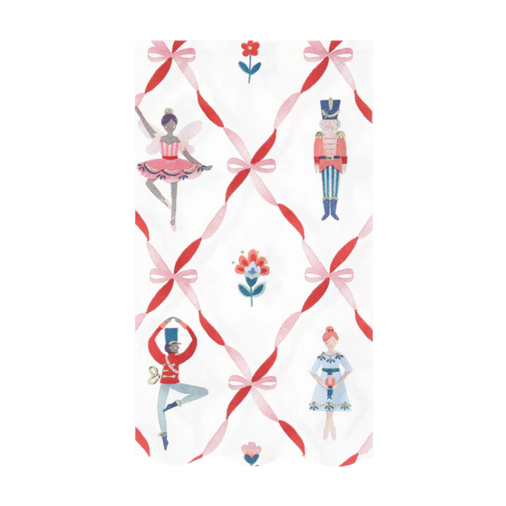 Pink and Red Nutcracker Ballet Guest Napkins