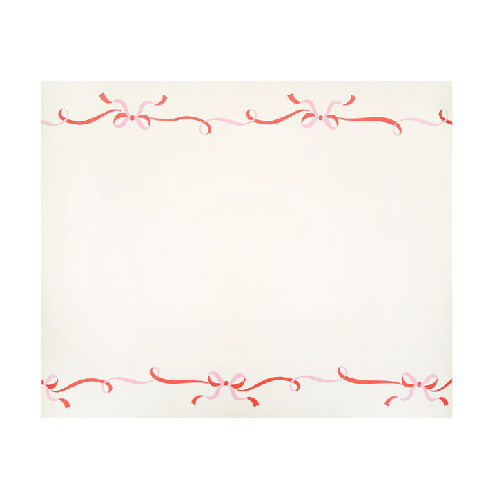 Pink and Red Ribbon Bow Table Runner