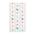 Red and green holiday napkin with candy canes holly and bows Christmas theme from Parte Haus party supply store in Bethesda MD