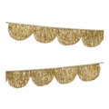 Gold garland scalloped fringe decoration for celebration from Parte Haus party supply store in Bethesda MD