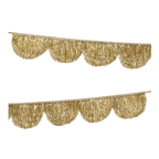 Gold garland scalloped fringe decoration for celebration from Parte Haus party supply store in Bethesda MD