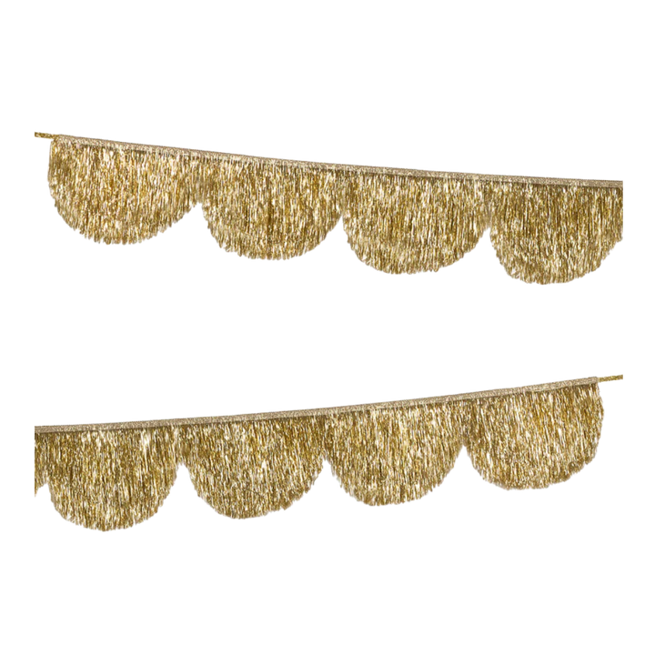 Gold Tinsel Scallop Garland
