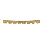 Gold garland banner with scalloped fringe festive decoration from Parte Haus party supply store in Bethesda MD