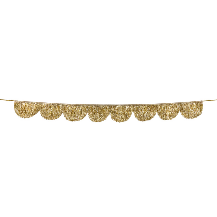 Gold Tinsel Scallop Garland