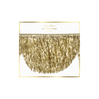Gold tinsel garland festive shiny decor for celebrations from Parte Haus party supply store in Bethesda MD