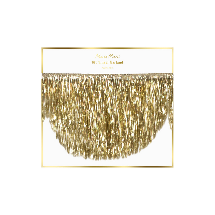 Gold Tinsel Scallop Garland