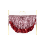 Pink and red tinsel garland with layered fringe for celebration from Parte Haus party supply store in Bethesda Maryland