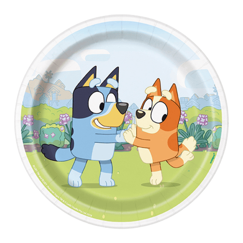 Blue and Orange Bluey Plates - 2 Sizes