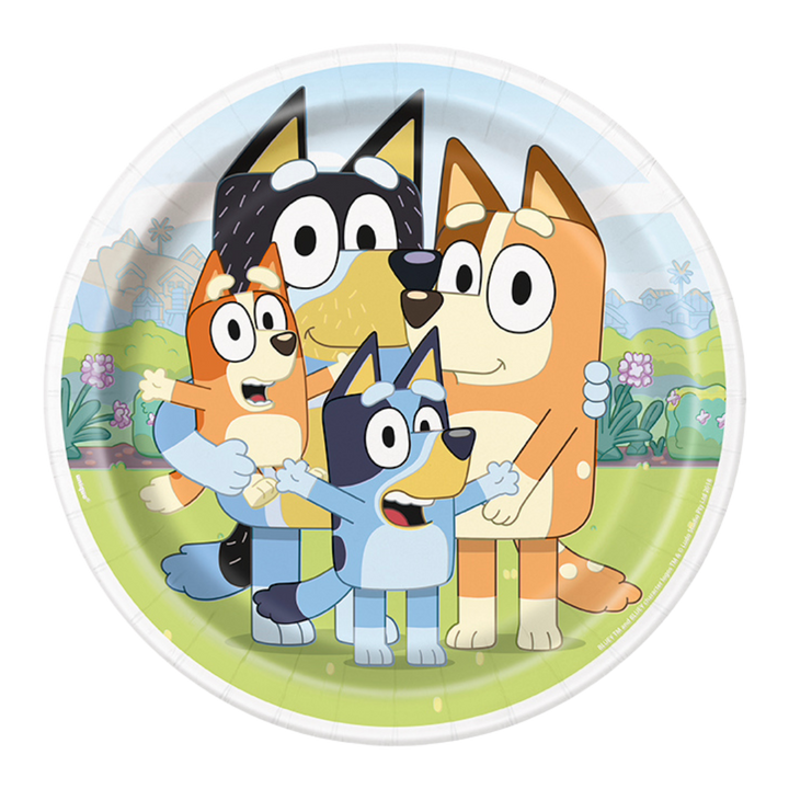 Blue and Orange Bluey Plates - 2 Sizes